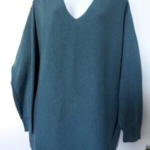 ELLA MOSS sweater Women's dark turquoise knitted long sleeve sweater size XXL